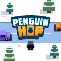 ملصق اللعبة Penguin Hop