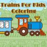 poster of Trains For Kids Coloring game