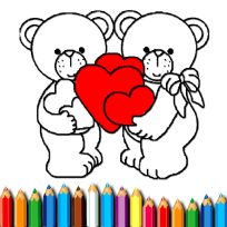 poster of Happy Valentines Day Coloring game