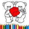 poster of Happy Valentines Day Coloring game