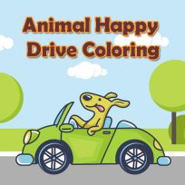 poster of Animal Happy Drive Coloring game