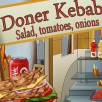 ملصق اللعبة Döner Kebab : salade, tomates, oignons