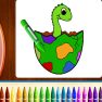 poster of Dinosaurs Coloring Book Part I game