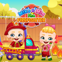 ملصق اللعبة Mike And Mia The Firefighter