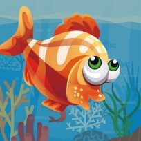 ملصق اللعبة Fish World Puzzle