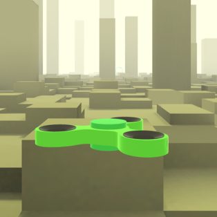 ملصق اللعبة Fidget Spinner X Racer