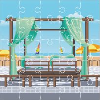 ملصق اللعبة Cabana Beach Jigsaw