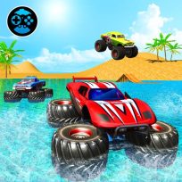 ملصق اللعبة Monster Truck Water Surfing: Truck Racing Games