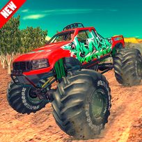 ملصق اللعبة Monster 4×4 Offroad Jeep Stunt Racing 2019