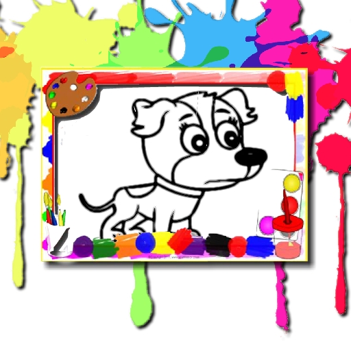 poster of Play Dogs Coloring Book Game Online 2024 game