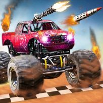 ملصق اللعبة Monster Truck vs Zombie Death Shooting Game