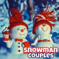 ملصق اللعبة Snowman Couples