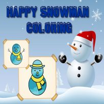 poster of Happy Snowman Coloring game