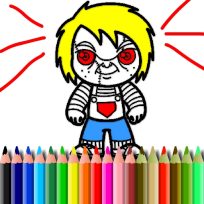 ملصق اللعبة Scary Boy Coloring Book