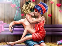 poster of Dotted Girl Sauna Flirting game