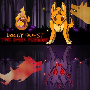 ملصق اللعبة Doggy Quest The Dark Forest