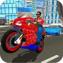 poster of Hero Stunt Spider Bike Simulator 3d game