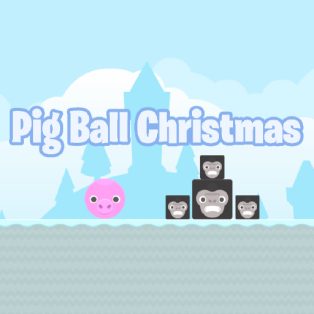 ملصق اللعبة Pig Ball Christmas