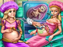 ملصق اللعبة Goldie Princesses Pregnant Check up