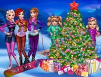 poster of Princesses Christmas tree game