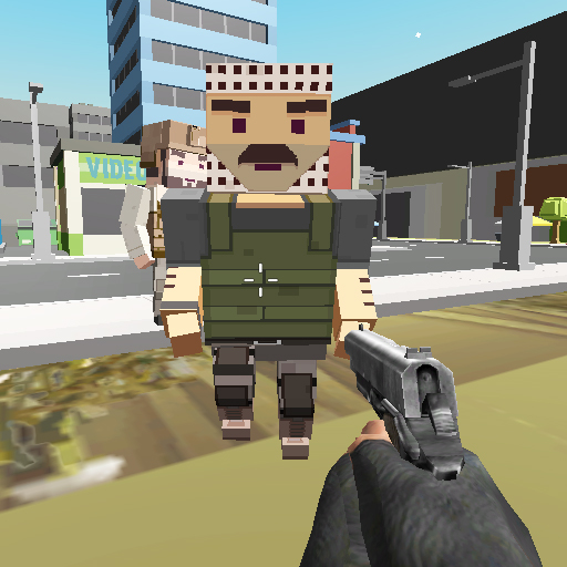 poster of Play Block Pixel Cop Game Online 2024 game