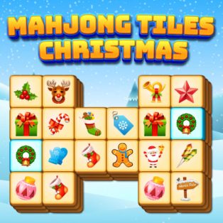 poster of Mahjong Tiles Christmas game