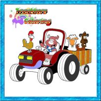 ملصق اللعبة Tractor Coloring Pages