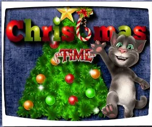 poster of Play Talking Tom Christmas Time Game Online 2024 game