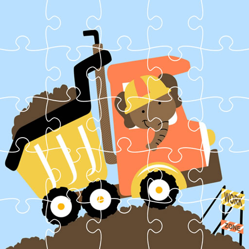 poster of Play Dumper Trucks Jigsaw Game Online 2024 game
