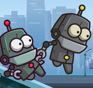 poster of Play Robo Twins Game Online 2024 game