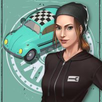 ملصق اللعبة Car Girl Garage