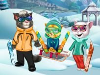 ملصق اللعبة Cats Winter Fun