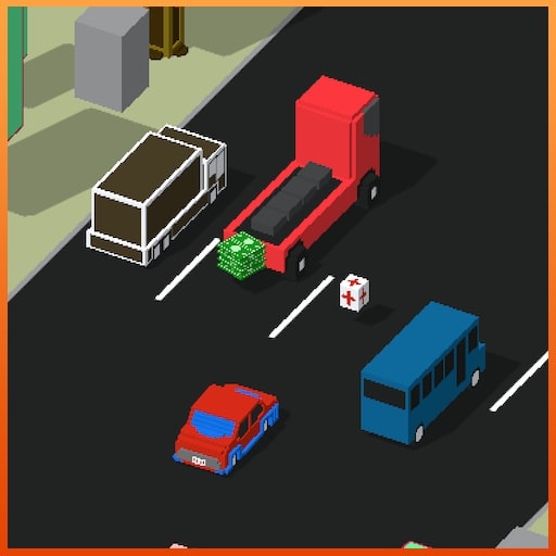 poster of Play Blocky Traffic Racer Game Online 2024 game