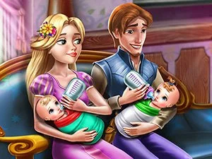 poster of Play Rapunzel Twins Family Day Game Online 2024 game