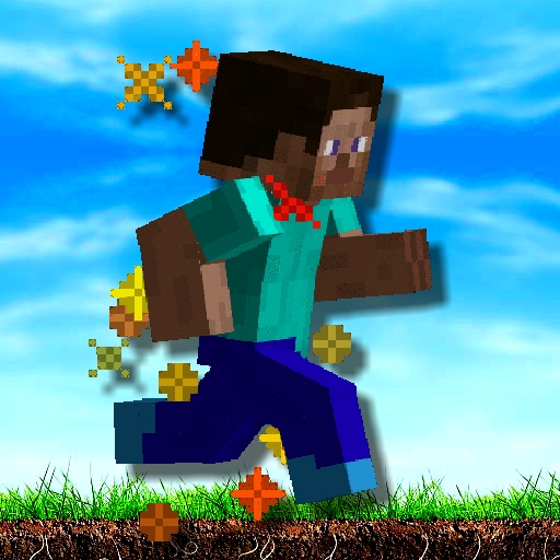 poster of Play Run MineBlock Run Game Online 2024 game