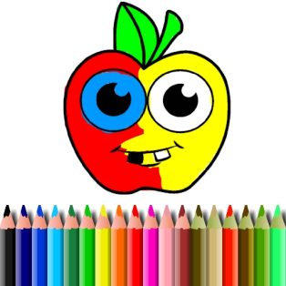 ملصق اللعبة BTS Apple Coloring Book