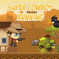 ملصق اللعبة Super Cowboy Running