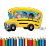 poster of School Bus Coloring Book game