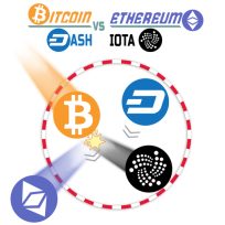 ملصق اللعبة BITCOIN vs ETHEREUM DASH IOTA