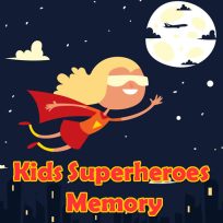 ملصق اللعبة Kids Superheroes Memory