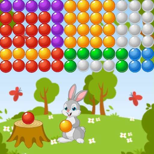 poster of Play Bubble Shooter Bunny Game Online 2024 game