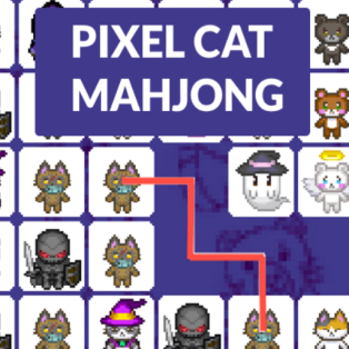 ملصق اللعبة Pixel Cat Mahjong