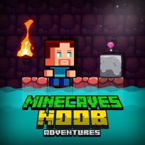 ملصق اللعبة Minecaves Noob Adventure