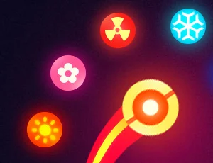 poster of Play Super Neon Ball Game Online 2024 game