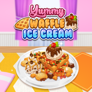 ملصق اللعبة Yummy Waffle Ice Cream