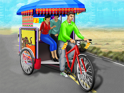 poster of Play Public Tricycle Rickshaw Driving Game Online 2024 game