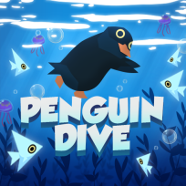 ملصق اللعبة Penguin Dive