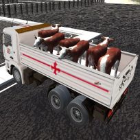 ملصق اللعبة Truck Transport Domestic Animals