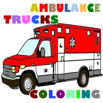 ملصق اللعبة Ambulance Trucks Coloring Pages