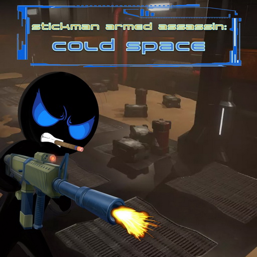 poster of Play Stickman Armed Assassin Cold Space Game Online 2024 game
